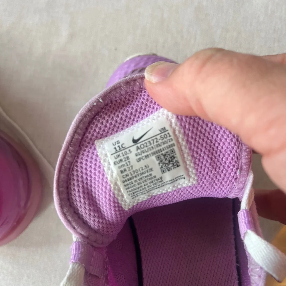 Nike Air Max 270 Kids Purple Pink White Athletic Sneakers AO2372-501 Size 11C